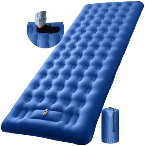 Inflatable Sleeping Pad for Camping Ultralight Sleeping Mat with Built-in Foot Pump 5.1″ Extra-Thick Camping Mattress Pad for Backpacking Hiking Tent Traveling Inflatable Sleeping Pad for Camping Ultralight Sleeping Mat with Built-in Foot Pump 5.1″ Extra-Thick Camping Mattress Pad for Backpacking Hiking Tent Traveling
