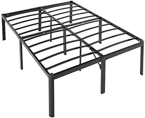 Amazon Basics Heavy Duty Non Slip Bed Frame with Steel Slats, Easy Assembly, 74.61 x 53.54 x 18.07 in, Full, Black, XT-AB-SN-18-F Amazon Basics Heavy Duty Non Slip Bed Frame with Steel Slats, Easy Assembly, 74.61 x 53.54 x 18.07 in, Full, Black, XT-AB-SN-18-F