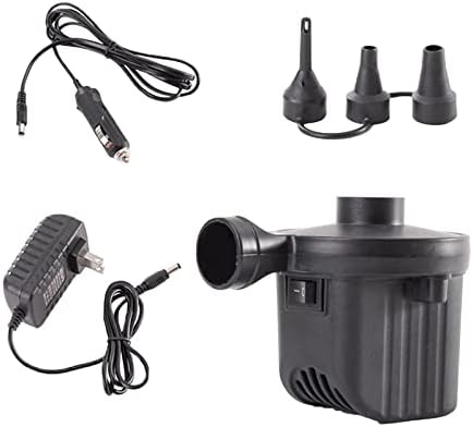 Milageto Portable Electric Air Pump Airbed with 3 Nozzles Air Boat Deflatable Inflatable Pump for Home Kayak Inflatables Paddle Board Couch Milageto Portable Electric Air Pump Airbed with 3 Nozzles Air Boat Deflatable Inflatable Pump for Home Kayak Inflatables Paddle Board Couch