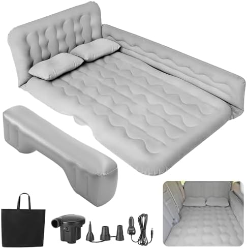 Car Air Mattress Back Seat Inflatable Bed – Inflatable Thickened and Double SUV Air Mattress with Air Pump Portable Foldable Car Air Bed Mattress for Home Car Travel Camping(Gery) Car Air Mattress Back Seat Inflatable Bed – Inflatable Thickened and Double SUV Air Mattress with Air Pump Portable Foldable Car Air Bed Mattress for Home Car Travel Camping(Gery)