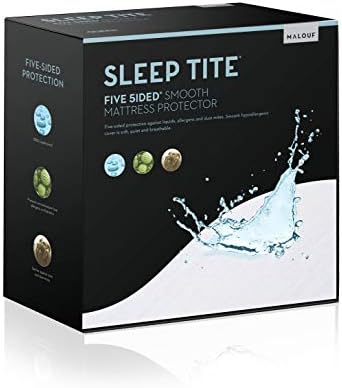 SLEEP TITE Five Sided Mattress Protector – 100% Waterproof on Top and Sides, Queen SLEEP TITE Five Sided Mattress Protector – 100% Waterproof on Top and Sides, Queen