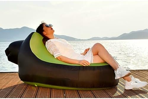 LUTEM Inflatable Couch – Cool Inflatable Chair. Upgrade Your Camping Accessories. Size 126(L)*68(H)*88.5(W) cm Easy Setup is Perfect for Hiking Gear, Beach Chair/Sleeping Bag/picnics/Camping (Green) LUTEM Inflatable Couch – Cool Inflatable Chair. Upgrade Your Camping Accessories. Size 126(L)*68(H)*88.5(W) cm Easy Setup is Perfect for Hiking Gear, Beach Chair/Sleeping Bag/picnics/Camping (Green)
