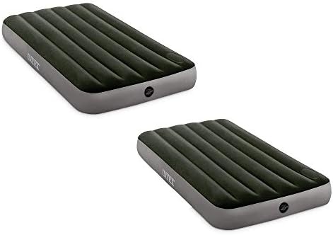 Intex 64763E Standard Dura Beam Downy Air Mattress Bed with Built In Foot Pump, Queen (2 Pack) Intex 64763E Standard Dura Beam Downy Air Mattress Bed with Built In Foot Pump, Queen (2 Pack)