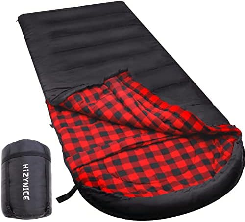 0 Degree Sleeping Bag 100% Cotton Flannel XXL for Adults Big and Tall Cold Weather Winter Zero Degree Camping,Free Compression Sack 0 Degree Sleeping Bag 100% Cotton Flannel XXL for Adults Big and Tall Cold Weather Winter Zero Degree Camping,Free Compression Sack