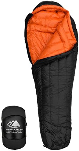 Hyke & Byke Eolus 0°F Cold Weather Mummy Hiking & Backpacking Sleeping Bag – Goose Down 800 FP 4 Season Sleeping Bags for Adults – Ultralight with Compression Stuff Sack Hyke & Byke Eolus 0°F Cold Weather Mummy Hiking & Backpacking Sleeping Bag – Goose Down 800 FP 4 Season Sleeping Bags for Adults – Ultralight with Compression Stuff Sack