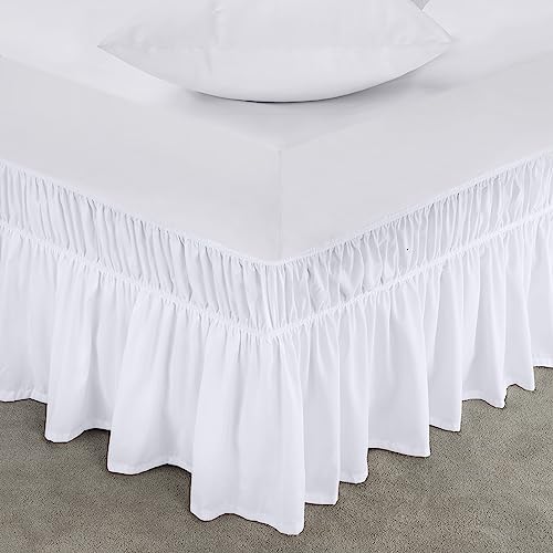 Utopia Bedding Queen Bed Skirt – Microfiber Ruffle Bedskirt with Adjustable Elastic Belt and 16 Inch Tailored Drop – Hotel Quality, Fade Resistant (Queen, White) Utopia Bedding Queen Bed Skirt – Microfiber Ruffle Bedskirt with Adjustable Elastic Belt and 16 Inch Tailored Drop – Hotel Quality, Fade Resistant (Queen, White)