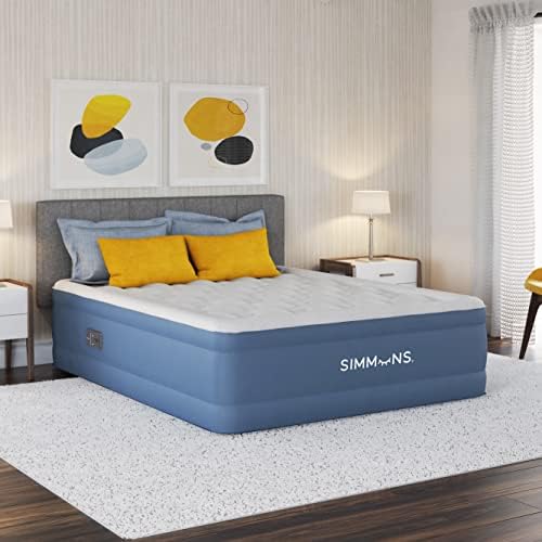 Simmons Rest Aire Mattress Air Bed with Side Built-in Pump and Soft Velveteen Topper, 17″ Full Simmons Rest Aire Mattress Air Bed with Side Built-in Pump and Soft Velveteen Topper, 17″ Full