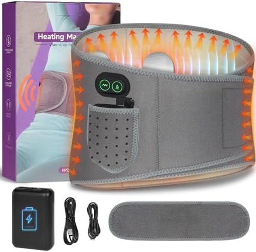 Heating Pad for Back,60” Large Heating Pad for Back Pain Relief with 3 Vibration Massage Modes and 3 Heat Levels, 8000mAh Portable Power Supply Heating Pads for Cramps,Neck and Shoulders Heating Pad for Back,60” Large Heating Pad for Back Pain Relief with 3 Vibration Massage Modes and 3 Heat Levels, 8000mAh Portable Power Supply Heating Pads for Cramps,Neck and Shoulders