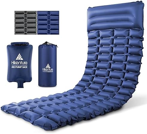 Hikenture Sleeping Pad for Camping, 28″ Ultra-Wide Camping Mattress with Pillow, Inflatable Backpacking Mat(1154-A1) Hikenture Sleeping Pad for Camping, 28″ Ultra-Wide Camping Mattress with Pillow, Inflatable Backpacking Mat(1154-A1)