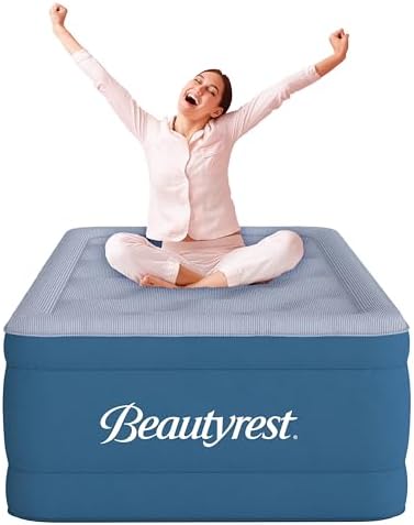 Beautyrest Comfort Plus Air Bed Mattress with Built-in Pump and Plush Cooling Topper, 17″ Twin Beautyrest Comfort Plus Air Bed Mattress with Built-in Pump and Plush Cooling Topper, 17″ Twin
