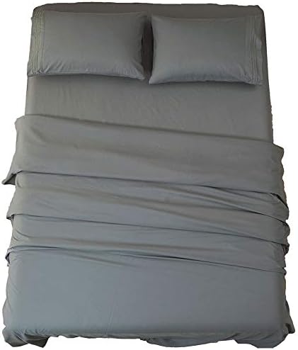 SONORO KATE Bed Sheet Set Super Soft Microfiber 1800 Thread Count Luxury Egyptian Sheets 16-Inch Deep Pocket Wrinkle -4 Piece(Queen Dark Grey) SONORO KATE Bed Sheet Set Super Soft Microfiber 1800 Thread Count Luxury Egyptian Sheets 16-Inch Deep Pocket Wrinkle -4 Piece(Queen Dark Grey)