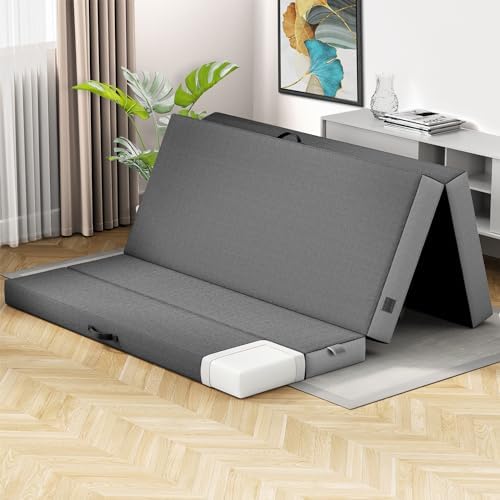 Foldable Mattress Queen Size for Floor and Traveling with Removable Cover – Lightweight and Portable Folding Mattress for Adults & Kids – Compact and Easy to Storage (75in x 58in x 4in) Foldable Mattress Queen Size for Floor and Traveling with Removable Cover – Lightweight and Portable Folding Mattress for Adults & Kids – Compact and Easy to Storage (75in x 58in x 4in)