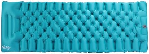 Inflatable Sleeping Pad for Camping, Ultralight Camping Mat with Built-in Foot Pump & Pillow, Compact Camping Air Mattress for Camping Backpacking Hiking Traveling Tent, Blue Inflatable Sleeping Pad for Camping, Ultralight Camping Mat with Built-in Foot Pump & Pillow, Compact Camping Air Mattress for Camping Backpacking Hiking Traveling Tent, Blue