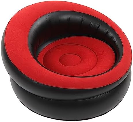 Yosoo Flocking Futon Sofa, Inflatable Chair Set – Red, Soft, Ultra Portable, Small Size, Backless, Armless, for Living Room, Bedroom, Camping, Travel, Beach, Hiking Yosoo Flocking Futon Sofa, Inflatable Chair Set – Red, Soft, Ultra Portable, Small Size, Backless, Armless, for Living Room, Bedroom, Camping, Travel, Beach, Hiking