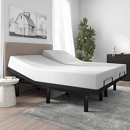 SHA CERLIN Split King Size Adjustable Bed Base/Bed Frame with Motorized Head and Foot Incline,Zero-Gravity,Wireless Remote,Wood Board Support (Only Base) SHA CERLIN Split King Size Adjustable Bed Base/Bed Frame with Motorized Head and Foot Incline,Zero-Gravity,Wireless Remote,Wood Board Support (Only Base)