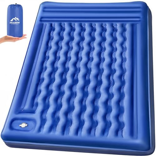 Double Sleeping Pad Camping, Self Inflating 5” Extra-Thick 2 Person Pillow Built-in Foot Pump Waterproof Inflatable Sleeping Mat Backpacking, Tent, Hiking, Portable Camping Pad (Blue) (Blue) Double Sleeping Pad Camping, Self Inflating 5” Extra-Thick 2 Person Pillow Built-in Foot Pump Waterproof Inflatable Sleeping Mat Backpacking, Tent, Hiking, Portable Camping Pad (Blue) (Blue)