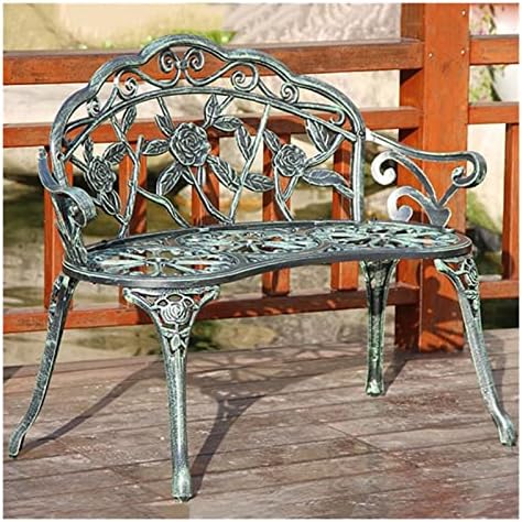 Outdoor Garden Bench Outdoor Bench Park Garden Bench Anti Rust Cast Aluminum Patio Yard Bench Carved Rose Loveseat Bench Outdoor Furniture for Backyard, Porch, Balcony, Lawn (Color : Ancient Green) Outdoor Garden Bench Outdoor Bench Park Garden Bench Anti Rust Cast Aluminum Patio Yard Bench Carved Rose Loveseat Bench Outdoor Furniture for Backyard, Porch, Balcony, Lawn (Color : Ancient Green)