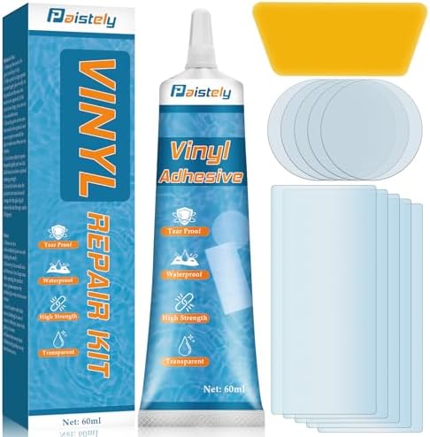 Air Mattress Patch Kit, Salt, Hot Water and UV Resistant Pool Liner Patch Kit, Vinyl Pool Liner Repair Kit Repairs a Variety of Inflatables Including Hot Tubs, Inflatable Spa Pools Air Mattress Patch Kit, Salt, Hot Water and UV Resistant Pool Liner Patch Kit, Vinyl Pool Liner Repair Kit Repairs a Variety of Inflatables Including Hot Tubs, Inflatable Spa Pools