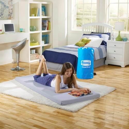 Beautysleep Siesta Memory Foam Lounger, Portable Rollaway Sleeping Mattress with Washable Cover and Travel Bag, Ideal for Camping, Guest Bed, Comfort Foam Sleep Floor Bed, Twin Beautysleep Siesta Memory Foam Lounger, Portable Rollaway Sleeping Mattress with Washable Cover and Travel Bag, Ideal for Camping, Guest Bed, Comfort Foam Sleep Floor Bed, Twin