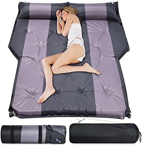 Thickened and Double-Sided SUV Air Mattress Outdoor Car Travel Air Bed Multi-Function Self Inflatable Sleeping Pad with Pump Portable Camping Mattress for Family, Suv Mattress02 Dark Grey Thickened and Double-Sided SUV Air Mattress Outdoor Car Travel Air Bed Multi-Function Self Inflatable Sleeping Pad with Pump Portable Camping Mattress for Family, Suv Mattress02 Dark Grey