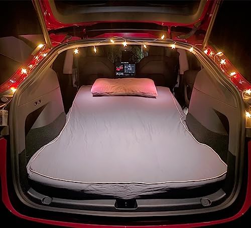 TESBEAUTY Upgraded Camping Mattress for Tesla Model Y Tesla Model X, Memory Foam High Density Foam, Tesla Accessories Multifunctional Carry Case and Fitted Sheet Provided TESBEAUTY Upgraded Camping Mattress for Tesla Model Y Tesla Model X, Memory Foam High Density Foam, Tesla Accessories Multifunctional Carry Case and Fitted Sheet Provided
