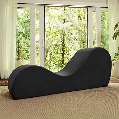 Avana Sleek Chaise Lounge for Yoga-Made in The USA-for Stretching, Relaxation, Exercise & More, 60D x 18W x 26H Inch, Black Avana Sleek Chaise Lounge for Yoga-Made in The USA-for Stretching, Relaxation, Exercise & More, 60D x 18W x 26H Inch, Black