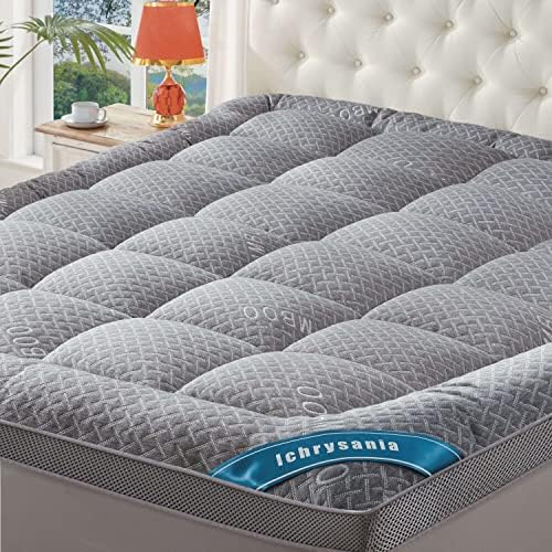 Queen Mattress Topper Cooling Viscose Mattress Toppers Extra Thick Pillowtop Plush Mattress Pad with 8-21 Inch Deep Pocket Gray Queen Mattress Topper Cooling Viscose Mattress Toppers Extra Thick Pillowtop Plush Mattress Pad with 8-21 Inch Deep Pocket Gray