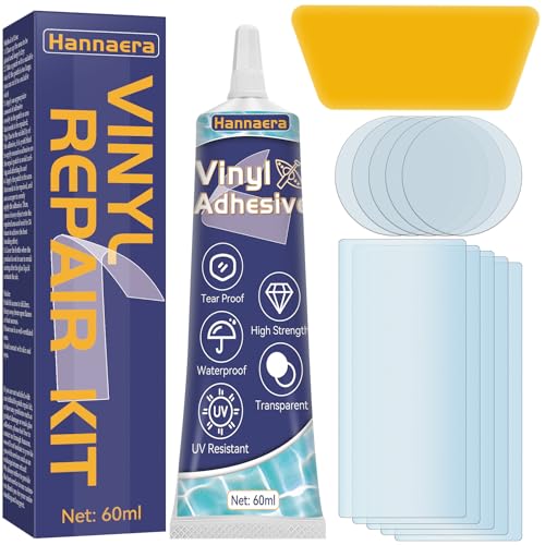 Inflatable Patch Repair Kit, Waterproof Air Mattress Patch Kit, Professionally Works on Blow up PVC & PU Inflatables, Pools, Hot Tubs & Tents, Vinyl Glue (60ML) Inflatable Patch Repair Kit, Waterproof Air Mattress Patch Kit, Professionally Works on Blow up PVC & PU Inflatables, Pools, Hot Tubs & Tents, Vinyl Glue (60ML)