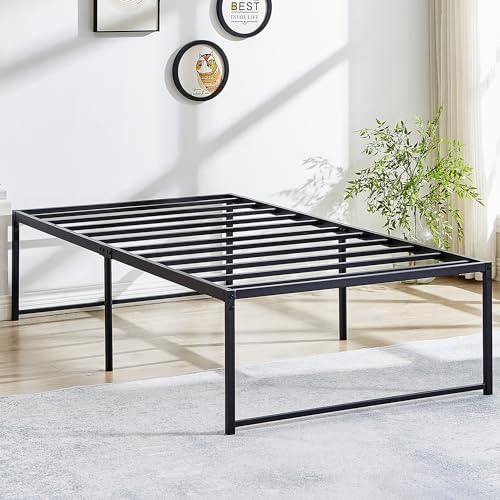 VECELO 18″ Metal Platform Bed Frame/Mattress Foundation/No Box Spring Needed (Twin Size) VECELO 18″ Metal Platform Bed Frame/Mattress Foundation/No Box Spring Needed (Twin Size)