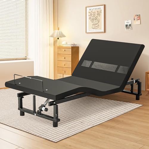 Twin XL Adjustable Bed Base Frame – Head & Foot Incline, Quiet Motor, Zero Gravity, Wireless Remote, Easy Assembly (Noise Twin XL Adjustable Bed Base Frame – Head & Foot Incline, Quiet Motor, Zero Gravity, Wireless Remote, Easy Assembly (Noise
