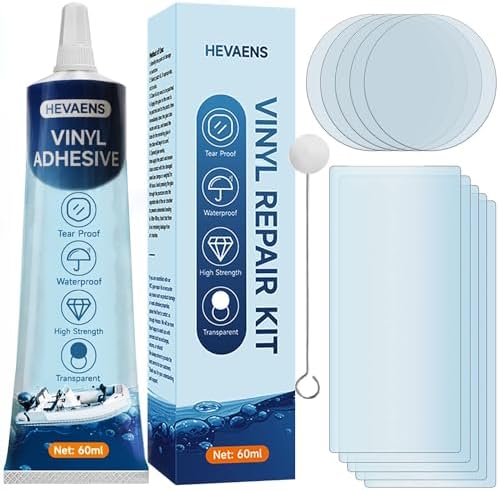 Air Mattress Patch Kit, Waterproof TPU Inflatable Patch Repair Glue Kit, Vinyl Pool Liner Patch Repair Kit for PVC Boats,Hot Tubs,Leather Repair,Tents,Swimming Rings and Inflatables 60ml Air Mattress Patch Kit, Waterproof TPU Inflatable Patch Repair Glue Kit, Vinyl Pool Liner Patch Repair Kit for PVC Boats,Hot Tubs,Leather Repair,Tents,Swimming Rings and Inflatables 60ml