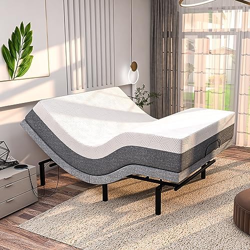 Twin XL Adjustable Bed Frame with 10″ Mattress Included Electric Massage – USB, Under Bed Light, Luxury Cooling Gel Memory Foam Mattress, App Control, Zero Gravity, Head and Foot Incline Base Twin XL Adjustable Bed Frame with 10″ Mattress Included Electric Massage – USB, Under Bed Light, Luxury Cooling Gel Memory Foam Mattress, App Control, Zero Gravity, Head and Foot Incline Base