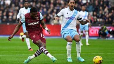 أودسون إدوارد يلغي تقدم وست هام المبكر أمام كريستال بالاس | الدوري الممتاز أودسون إدوارد يلغي تقدم وست هام المبكر أمام كريستال بالاس | الدوري الممتاز