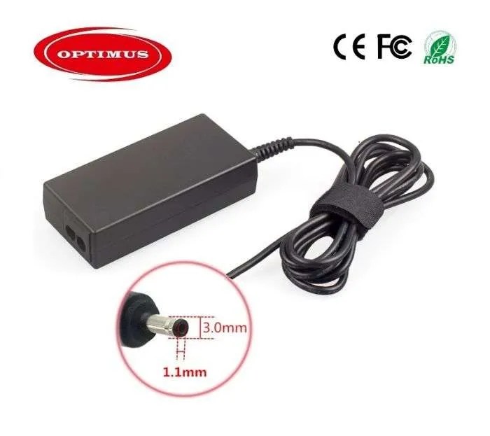 Optimus zamjenski laptop&tablet punjač 65w (19v-3.42a), 100-240v, kompatibilno sa Acer, 3.0×1.1mm konektor
