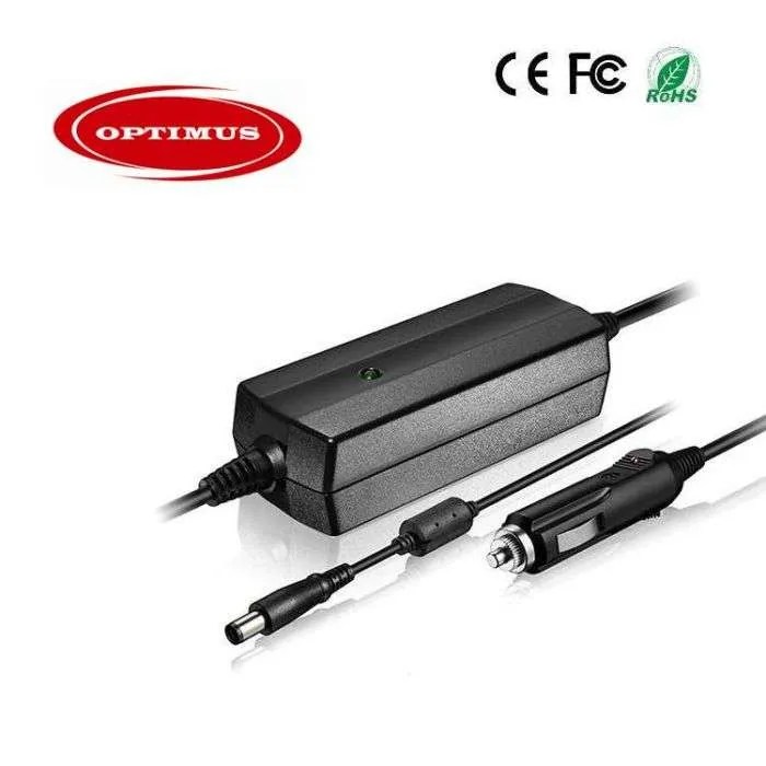 Optimus zamjenski 12/24v laptop auto punjač 90w 19.5v 4.62a, kompatibilno s Dell, 7.4×5.0mm konektor