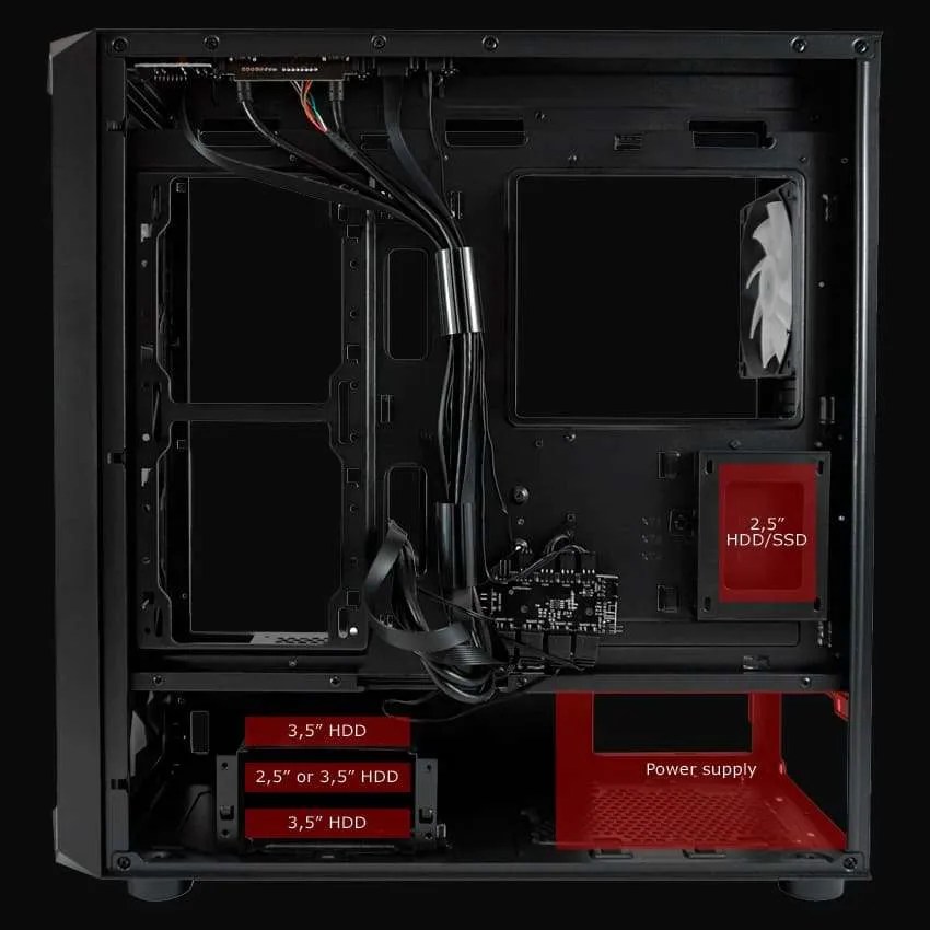 Računalo ALPHA-M gaming INTEL PC1539 POWERED BY ASROCK – AMD Desktop Ryzen 5 6/12T 9600X, 32GB DDR5, SSD 1TB NVMe, Asrock RX 9060 XT – za zahtjevne 3D igre, svakodnevnu uporabu, obradu videa, fotografija i 3D modeliranje