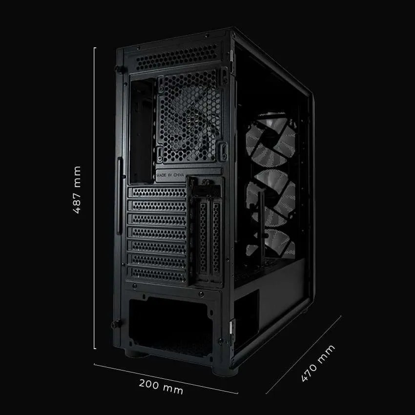 Računalo ALPHA-M gaming INTEL PC1539 POWERED BY ASROCK – AMD Desktop Ryzen 5 6/12T 9600X, 32GB DDR5, SSD 1TB NVMe, Asrock RX 9060 XT – za zahtjevne 3D igre, svakodnevnu uporabu, obradu videa, fotografija i 3D modeliranje