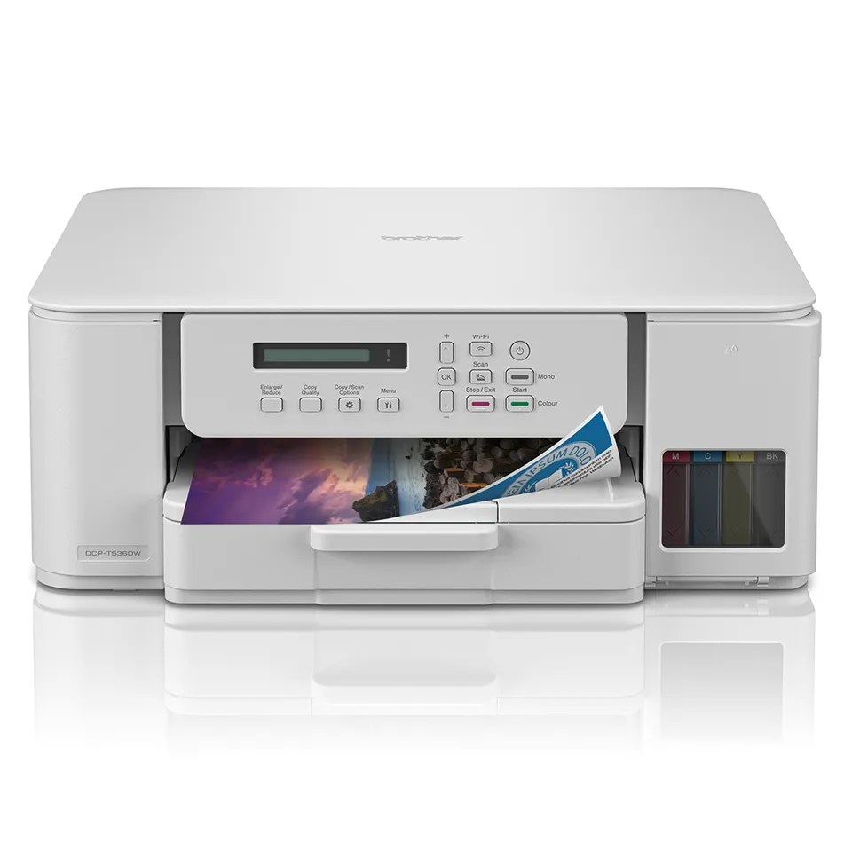 Pisač Brother tintni MFP DCPT536DW BIJELI, inkbenefit plus A4, Print/Scan/Copy, Duplex, wifi, USB, D100 Bk/C/M/Y, 2 + 1 jamstvo