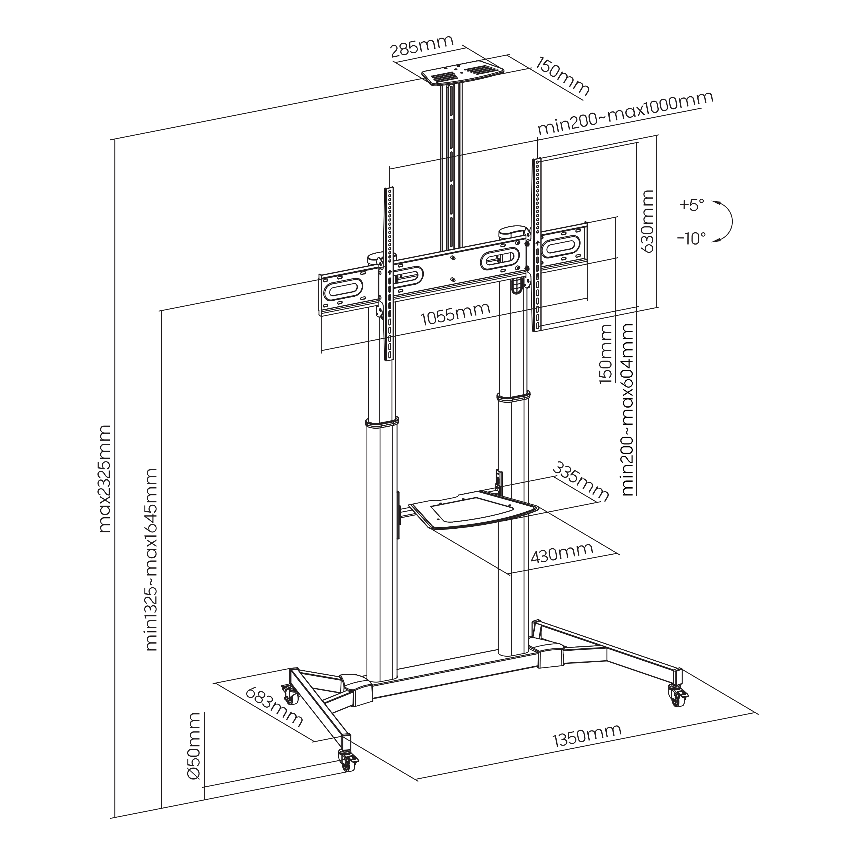 STALAK SBOX Podni FS-3610 (60-100"/100kg/1000×600)