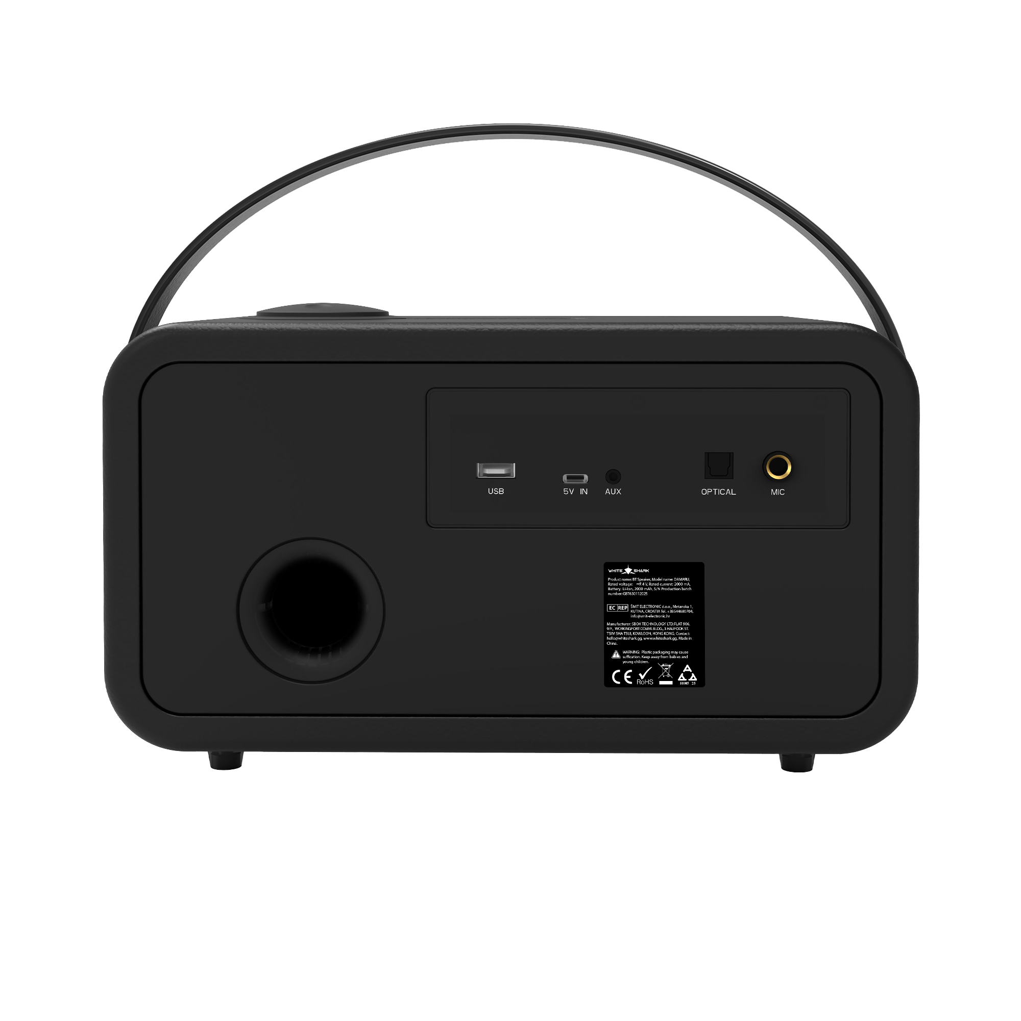 White Shark BLUETOOTH ZVUČNIK GBT-630 DAMARU Crni