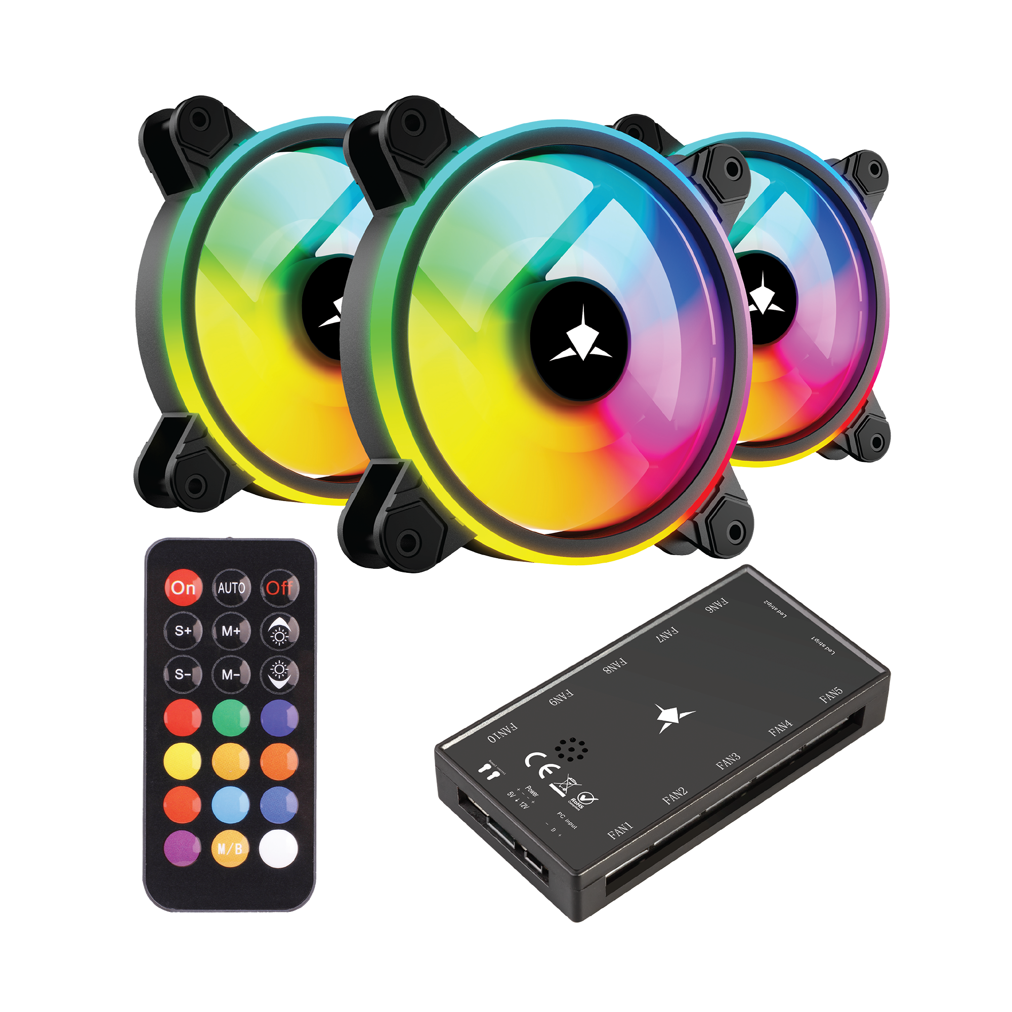 White Shark FAN GCF-S028-004 NEBULA-2 CRNI ARGB KIT