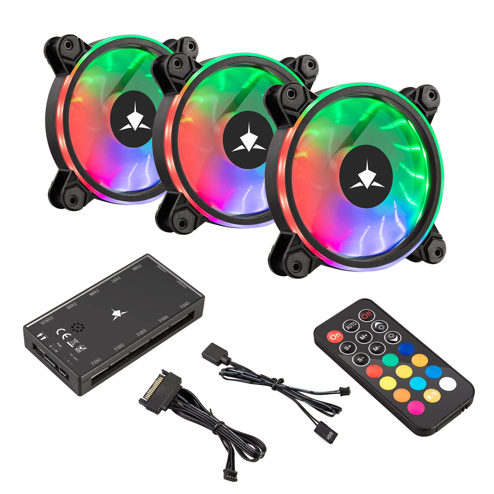 White Shark FAN GCF-S028-004 NEBULA-2 CRNI ARGB KIT