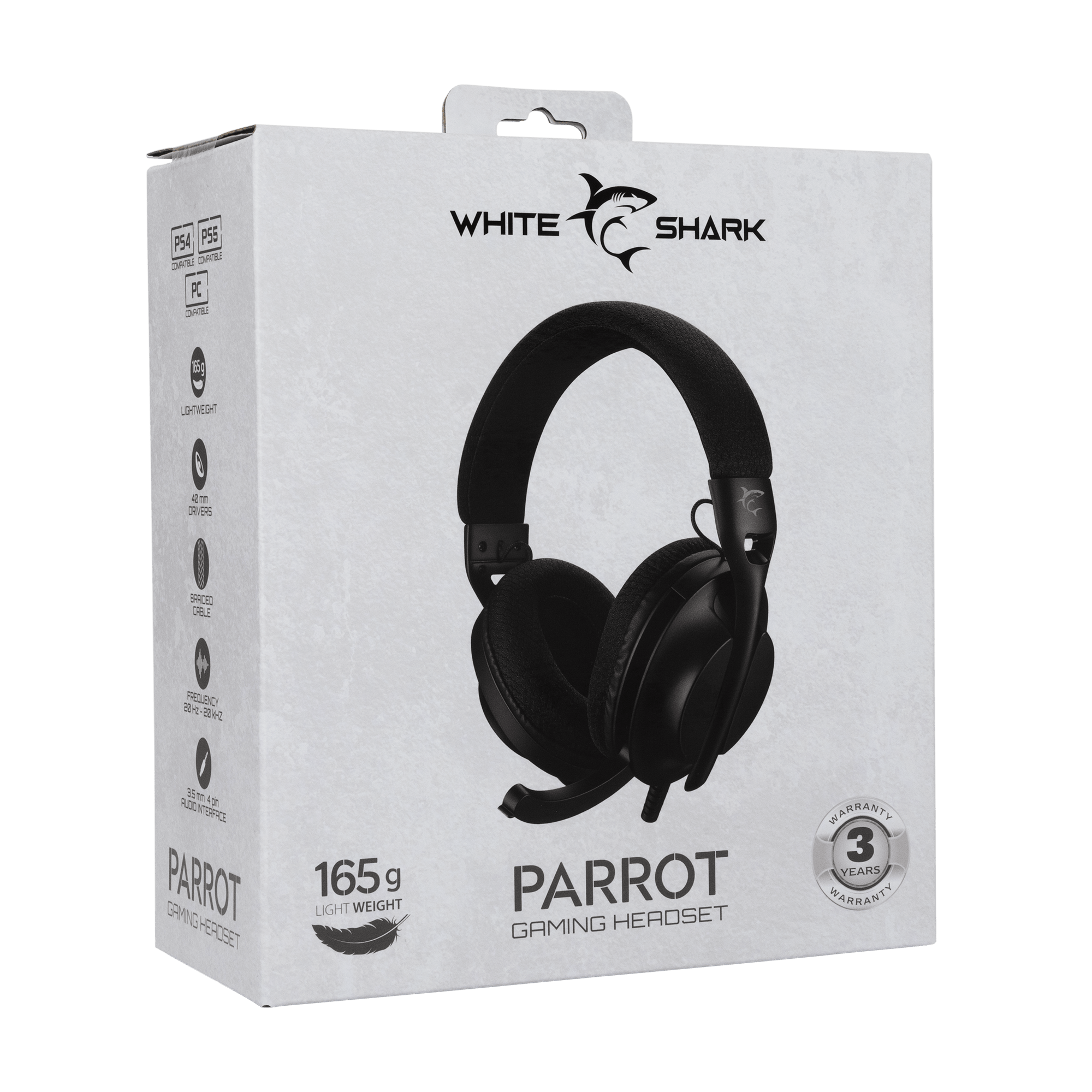 White Shark HEADSET GH-2440 PARROT Crne