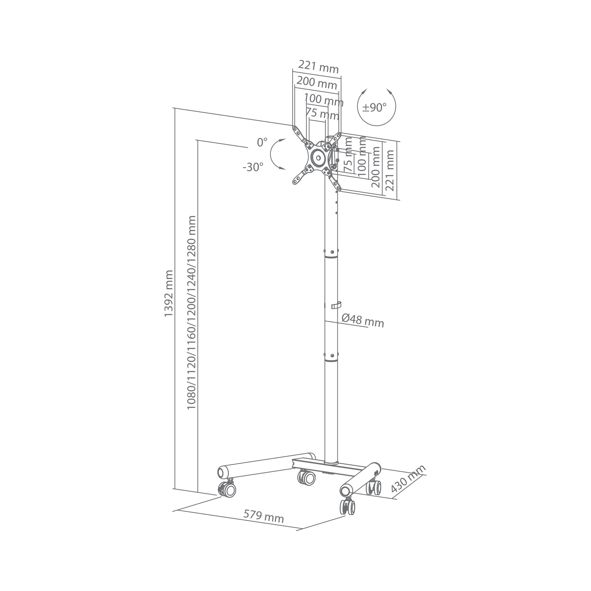 STALAK SBOX Podni FS-622 (13-50"/20kg/200×200) STALAK SBOX Podni FS-622 (13-50"/20kg/200×200)