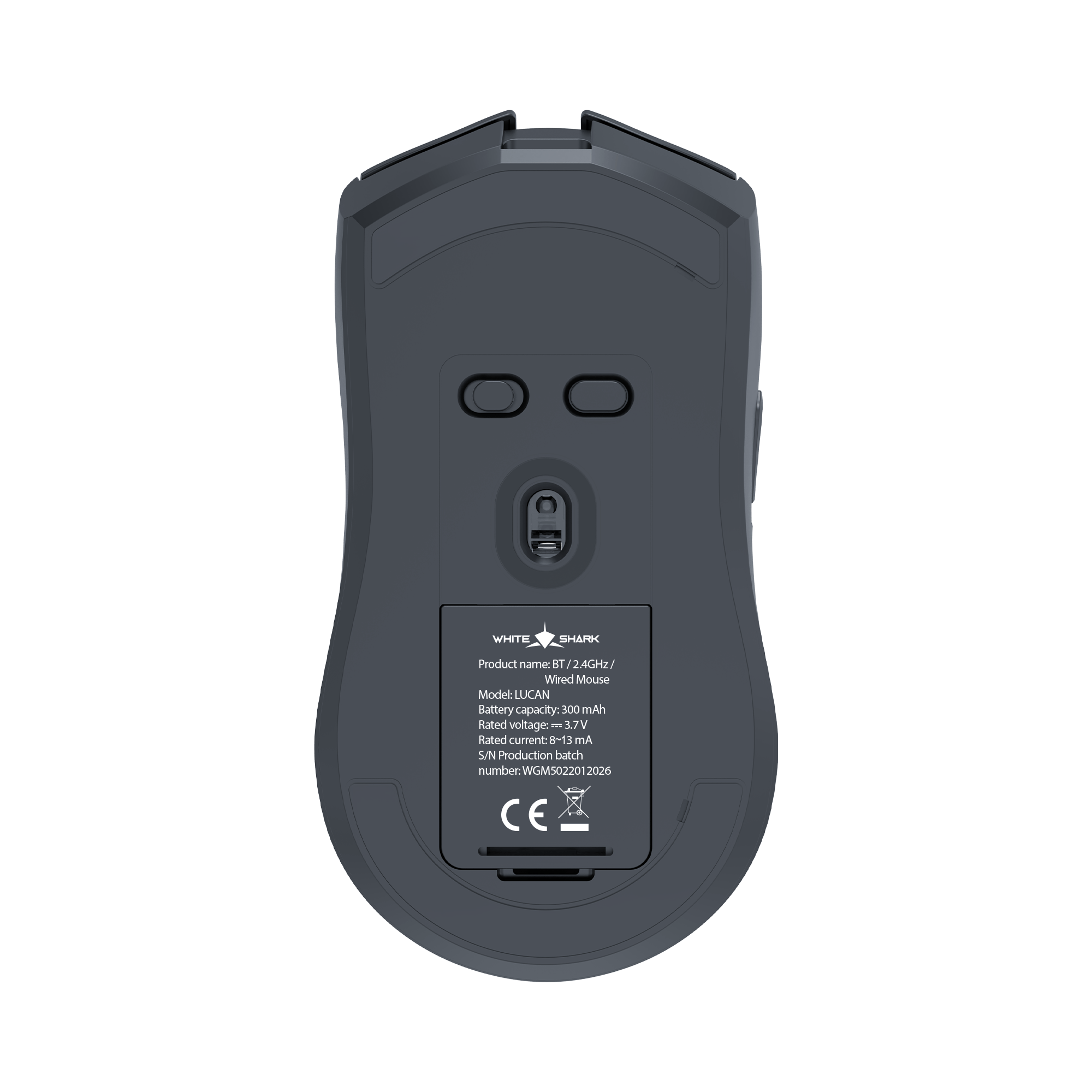 White Shark MIŠ WGM-5022 LUCAN / 12.000 DPI – Crni / Wireless