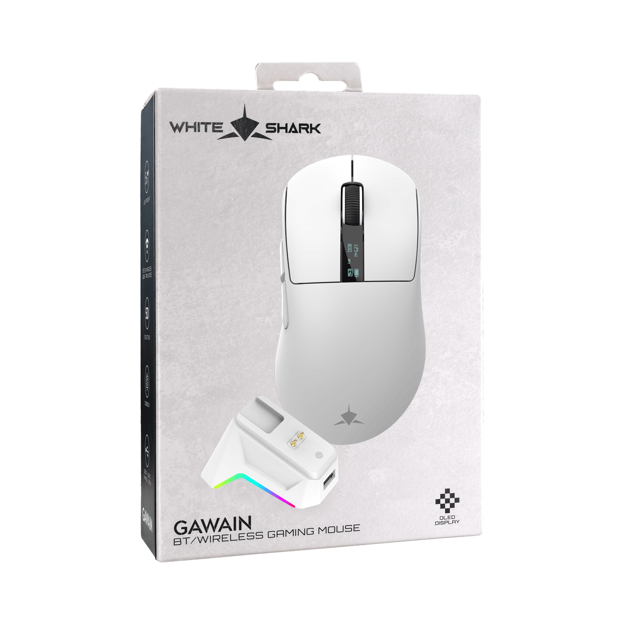 White Shark MIŠ WGM-5023 GAWAIN / 12.000 DPI – Crni / Wireless
