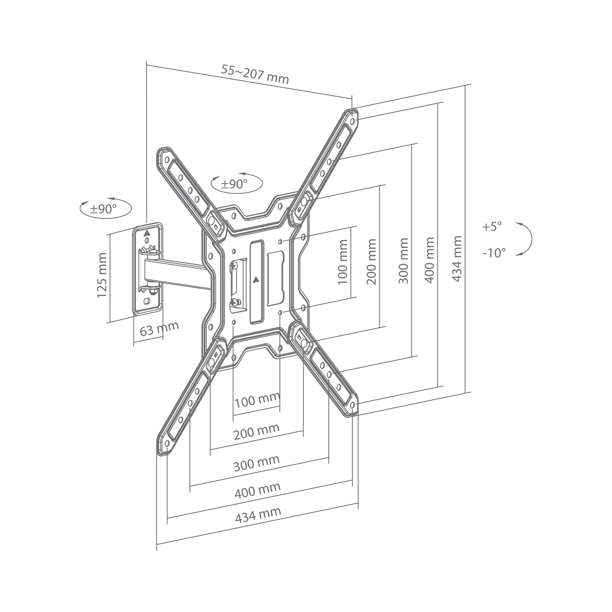 STALAK SBOX LCD-441-2 (23-65"/30kg/400×400)