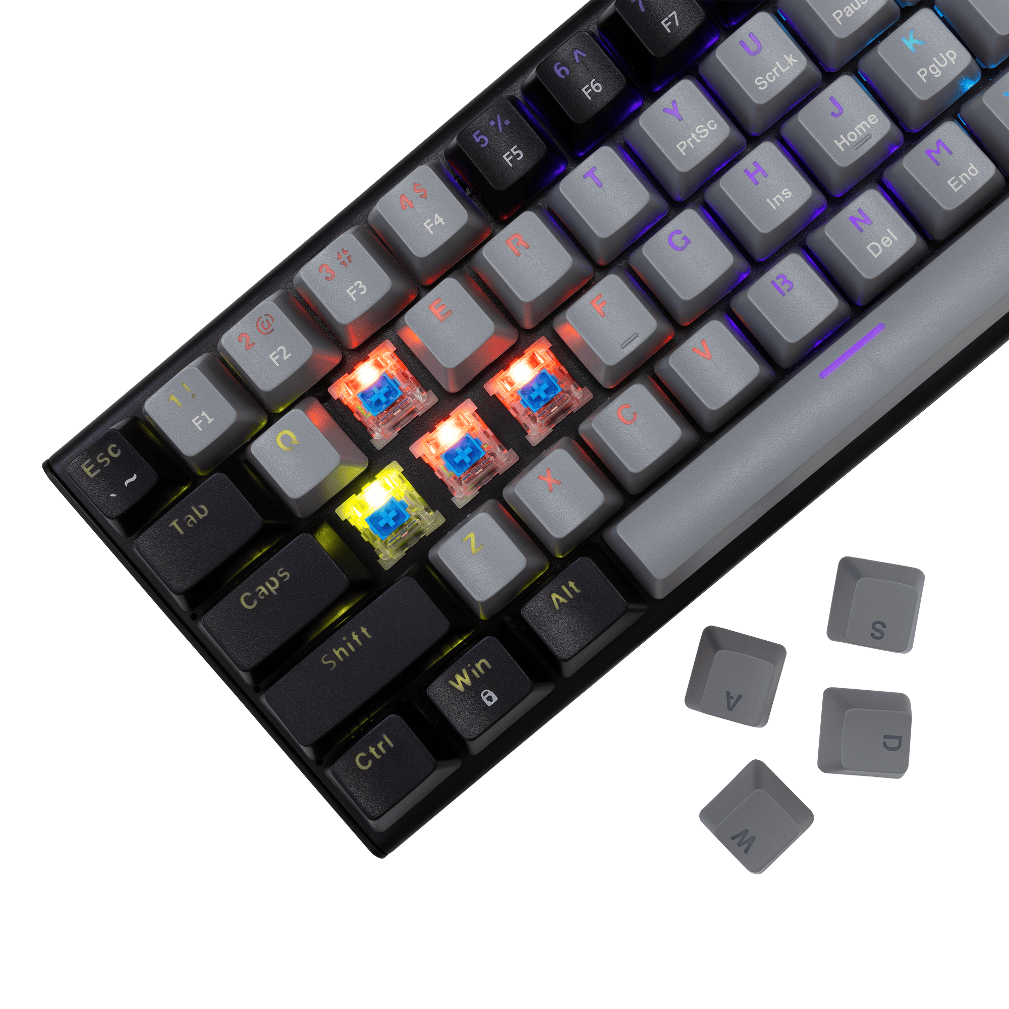 White Shark TIPKOVNICA GK-002721V2 WAKIZASHI-2 / Sivo-crna US-BLUE.SW