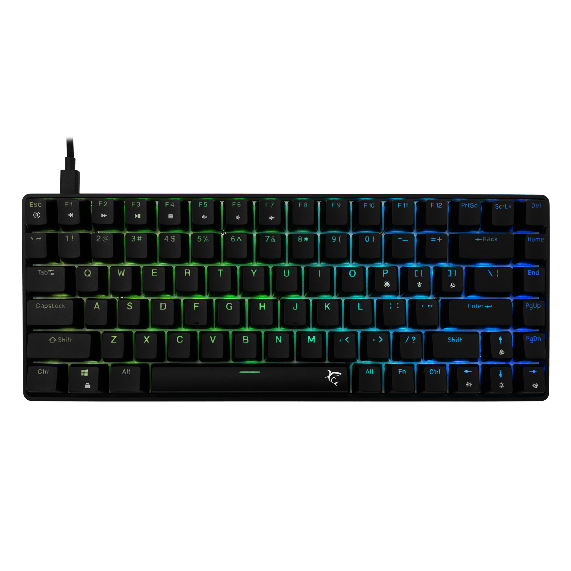 White Shark Tipkovnica GK-005121 HAMACHI Meh. RGB / US – BLUE SW.