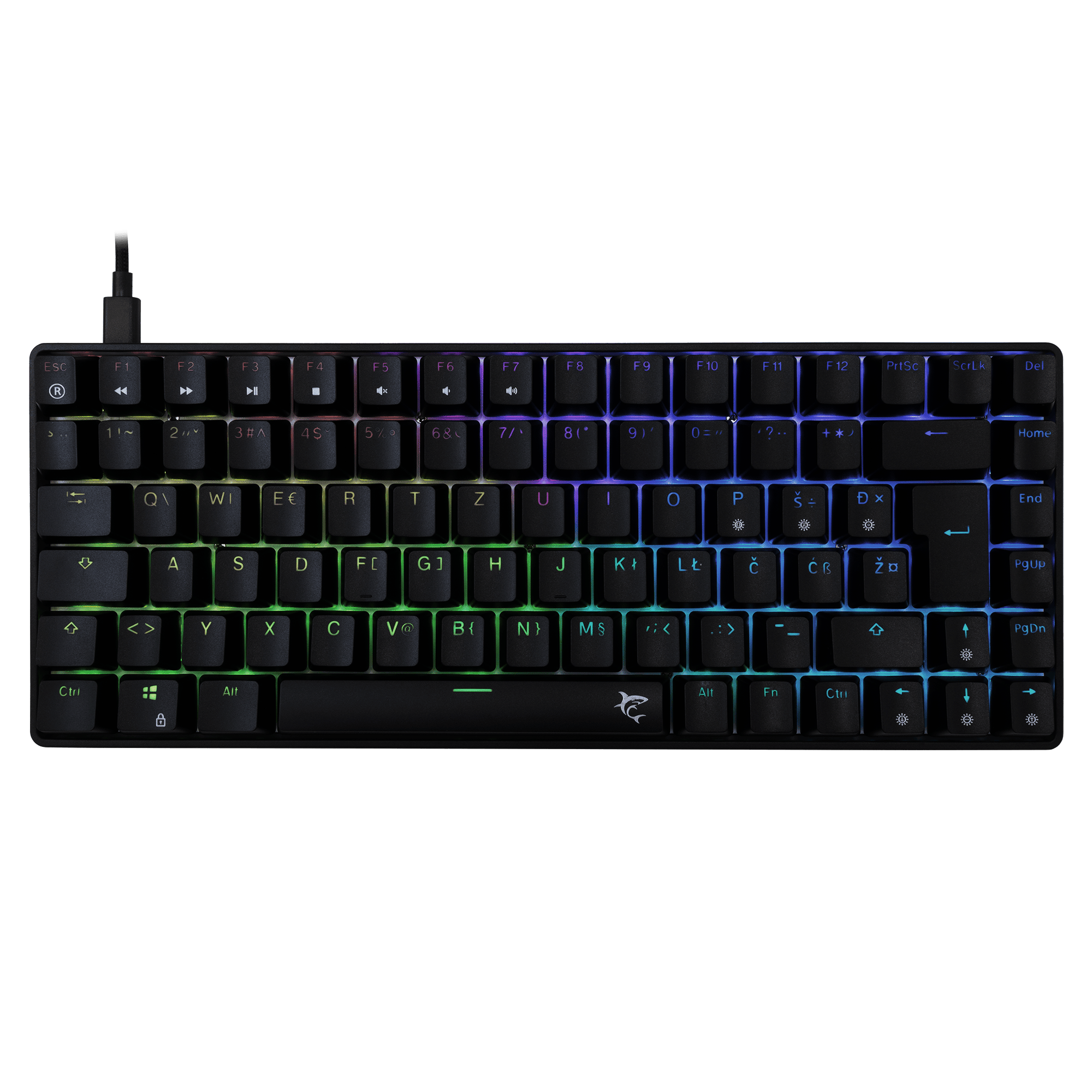 White Shark Tipkovnica GK-005122 HAMACHI Meh. RGB / HR – BLUE SW.